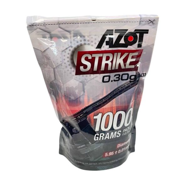 Шары для страйкбола Azot Strike 0.30 г 3300 штук (1 кг белые)