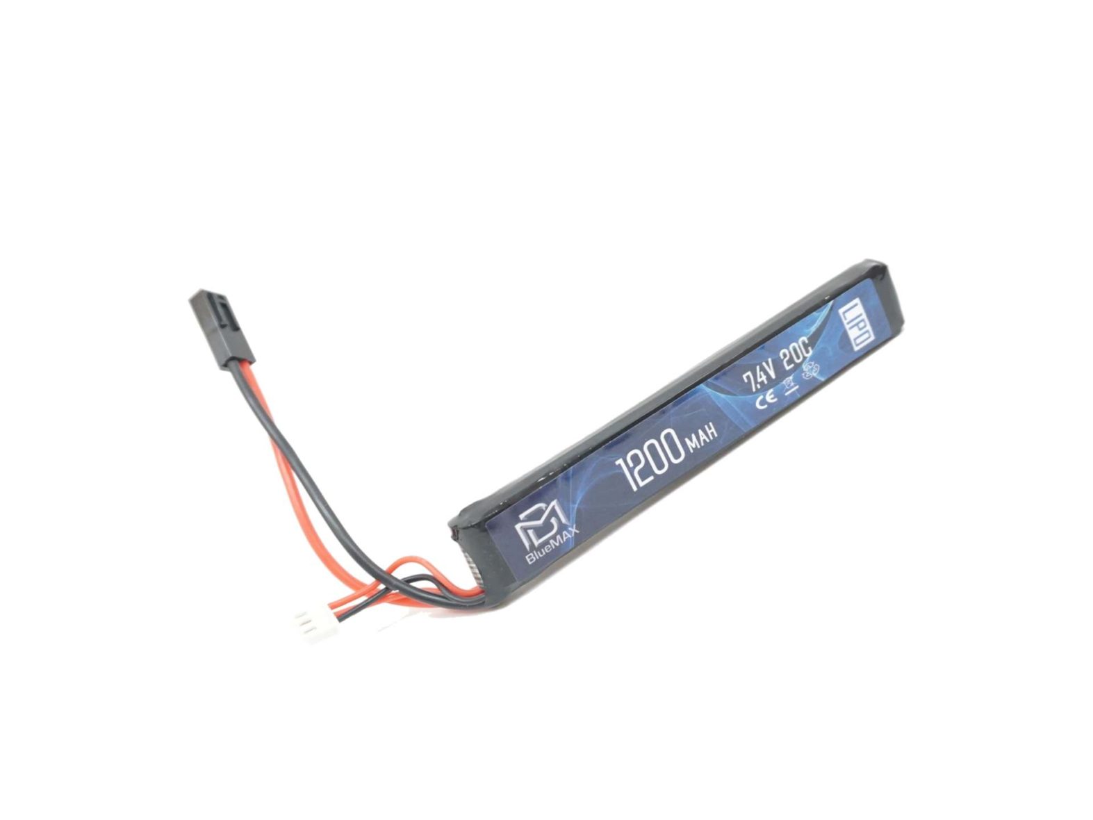 Аккумулятор BlueMAX Li-Po 7.4V 1200mah 20C, 128x21x13 мм (стик)