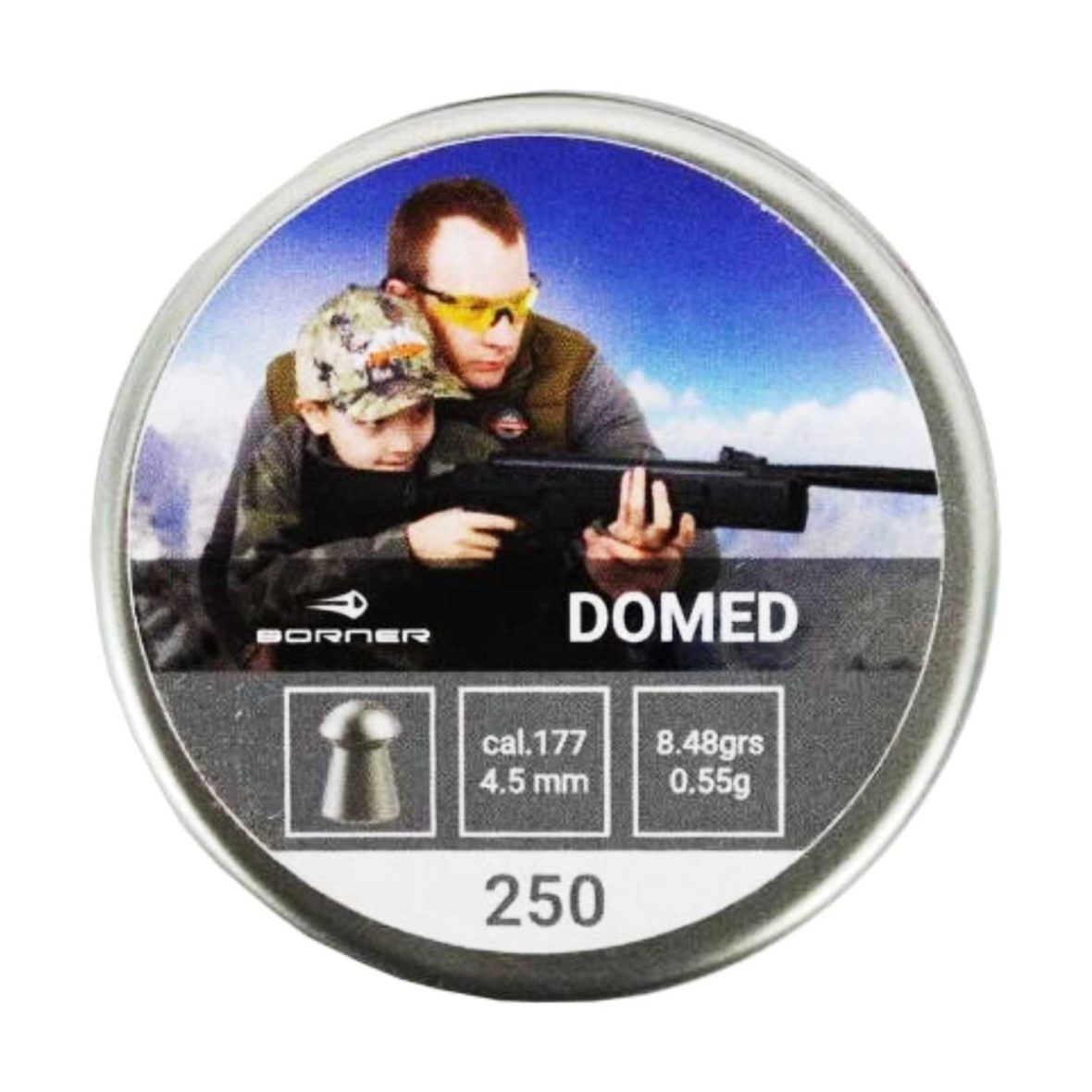 Пули Borner Domed 4,5 мм, 0,55 г (250 штук)