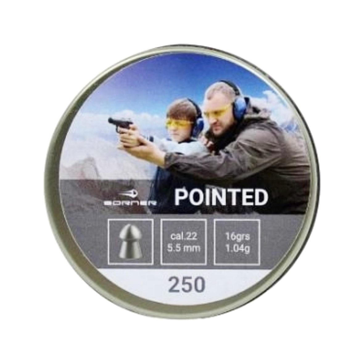 Пули Borner Pointed 5,5 мм, 1,04 г (250 штук)