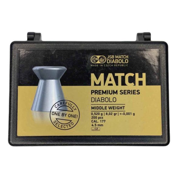 Пули JSB Match Premium Middle 4,5 мм, 0,52 г (200 штук)