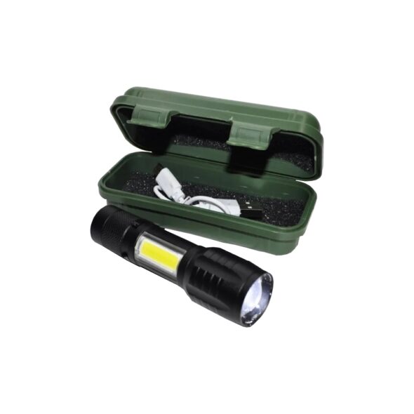 Фонарик ручной с USB зарядкой в блистере