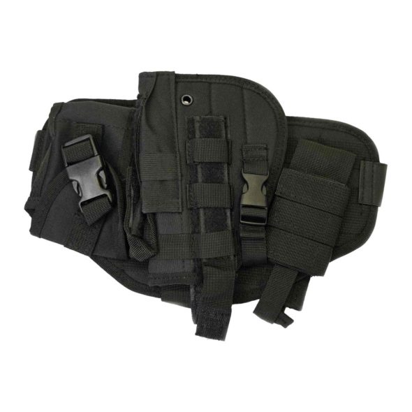 Кобура набедренная с платформой и подсумками Molle (Черная)