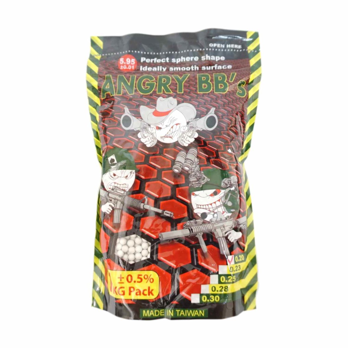 Шары для страйкбола Angry BB’s 0.20 г 5000 штук (1 кг белые)