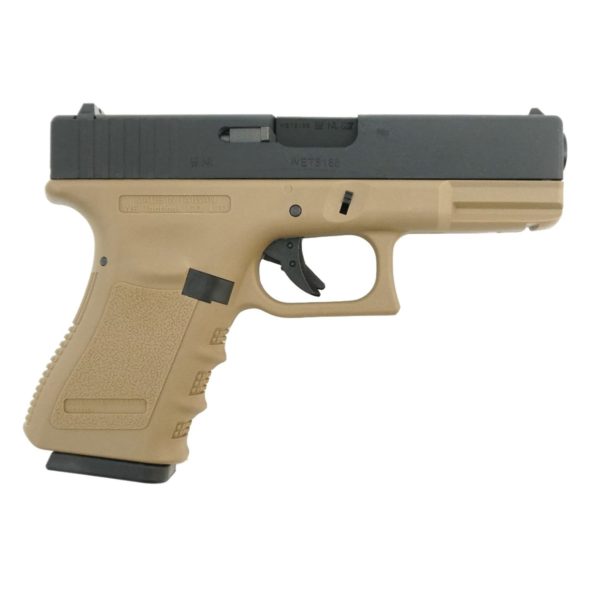 Страйкбольный пистолет WE Glock-19 Gen.3 Tan (WE-G003A-TAN)