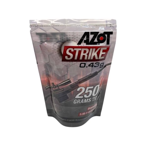 Шары для страйкбола Azot Strike 0.43 г 580 штук (0.25 кг белые)
