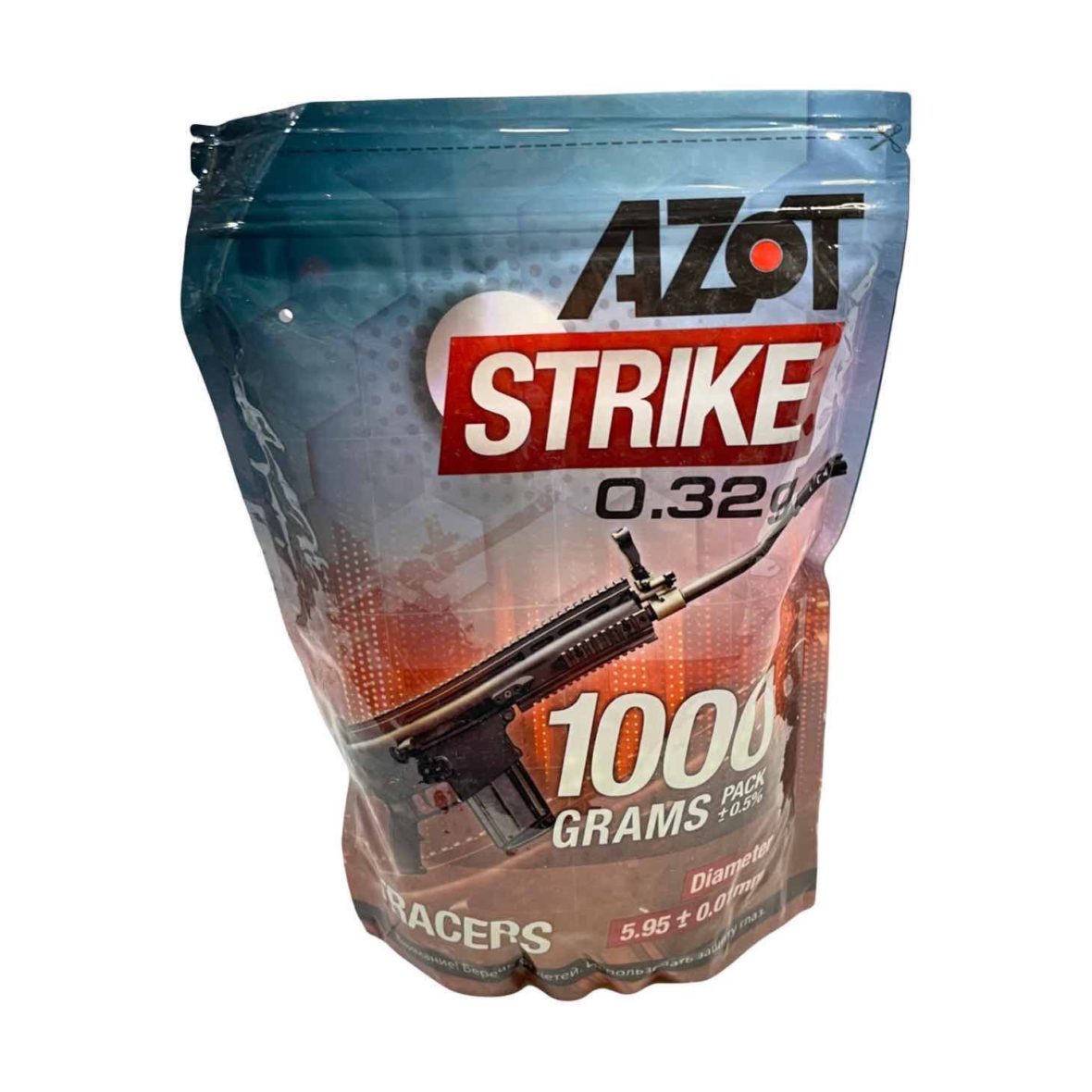 Шары трассерные Azot Strike Tracers 0.32 г 3100 штук (1 кг зеленые)