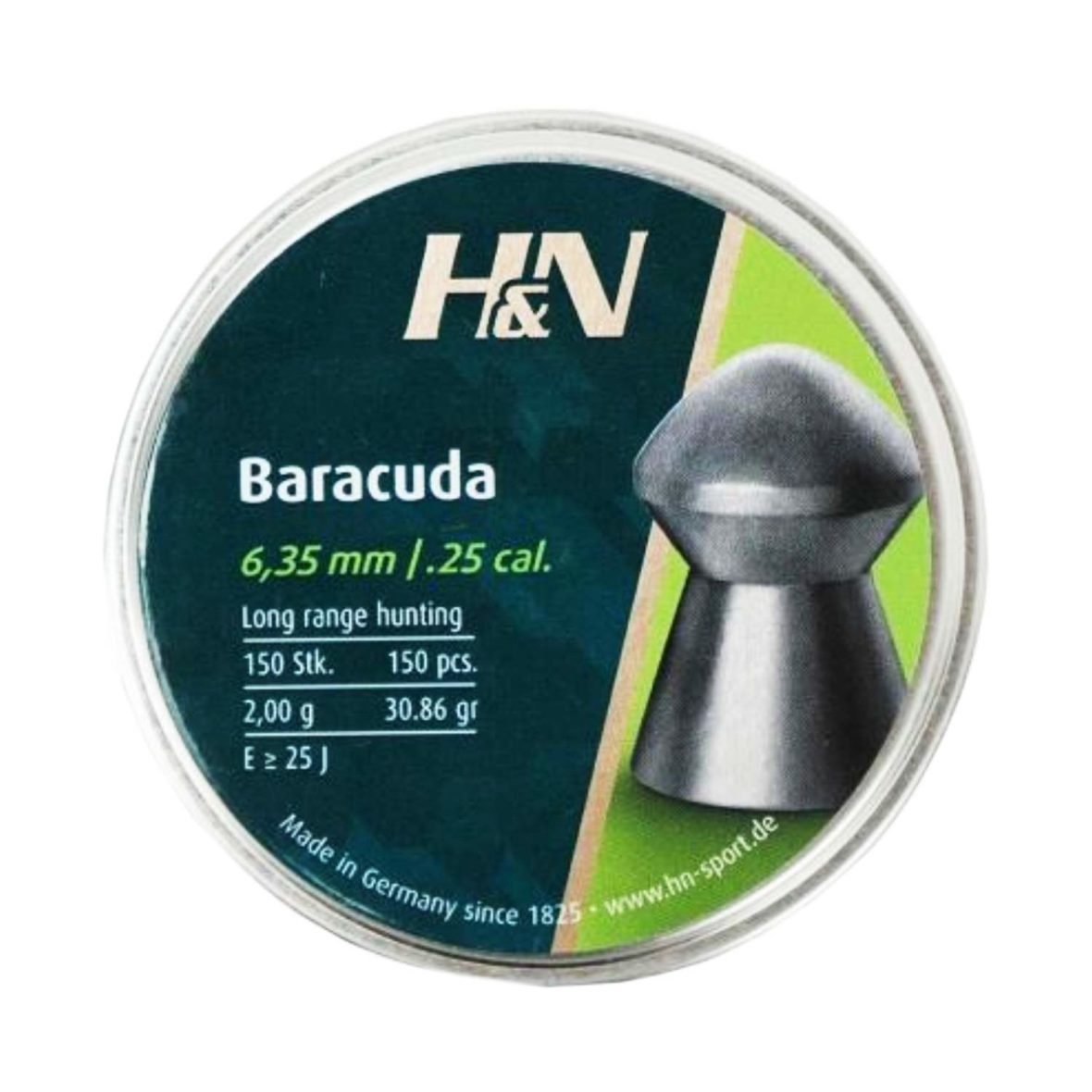 Пули H&N Baracuda 6.35 мм 2.01 г (150 штук)