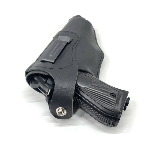 Кобура поясная для Beretta 92 (натуральная кожа) черная с клипсой