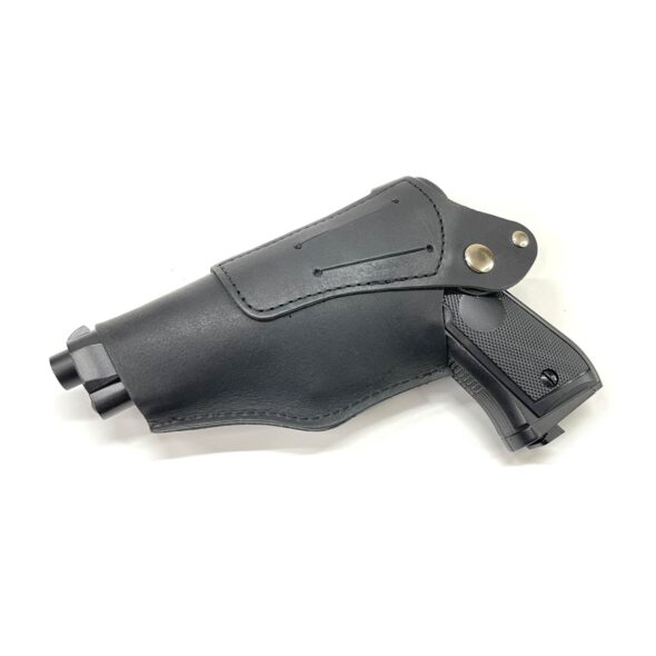 Кобура поясная для Beretta 92 (натуральная кожа) черная с клипсой