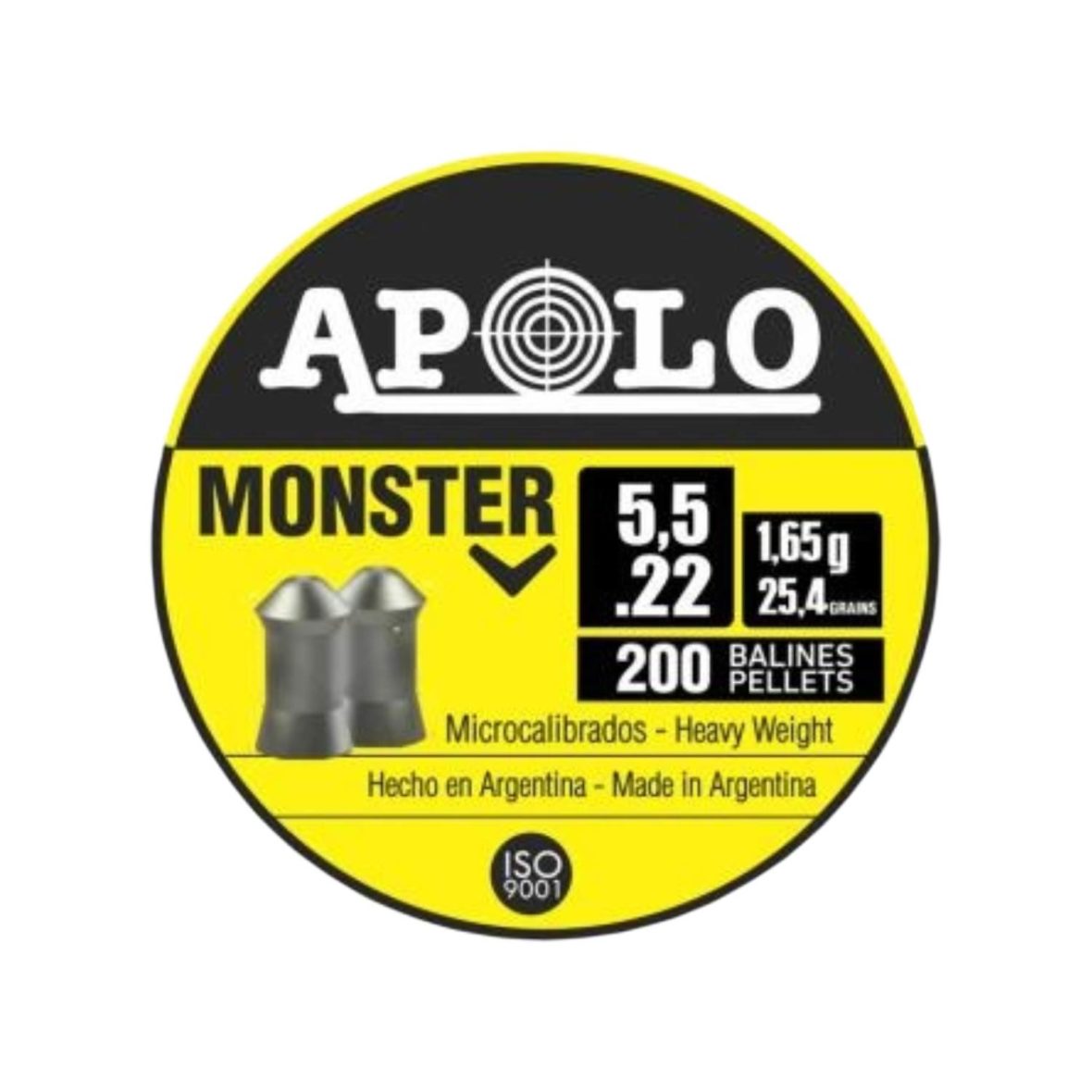 Пули Apolo Monster 5.5 мм 1.65 г (200 штук)