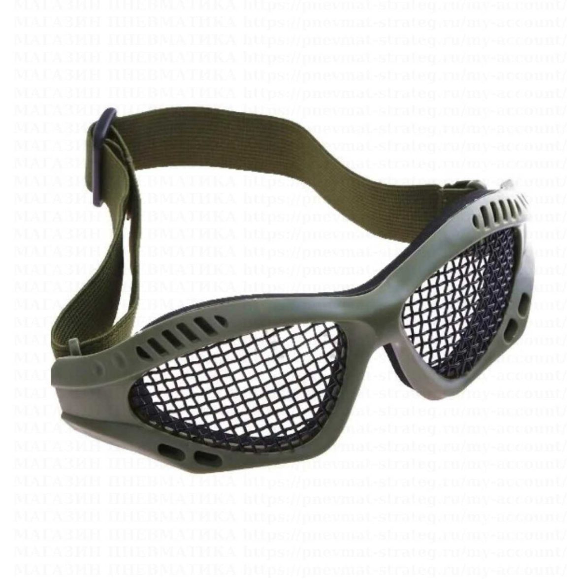 Очки защитные AGR AS-GG0111OD (ячейка сетки 2.4 мм Green)