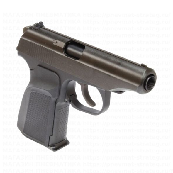 Страйкбольный пистолет WE Makarov 654K Black с глушителем (WE-MA001-BK)