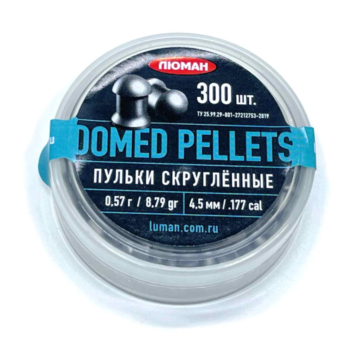 Пули «Люман» Domed pellets 4.5 мм 0.57 г (300 штук)