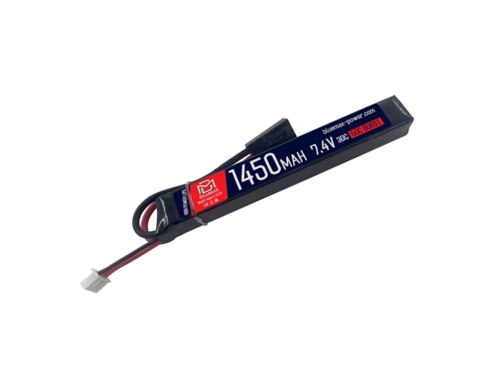 Аккумулятор BlueMAX Li-Po 7.4V 1450 mah 30C 115×16.5×15 мм (стик)