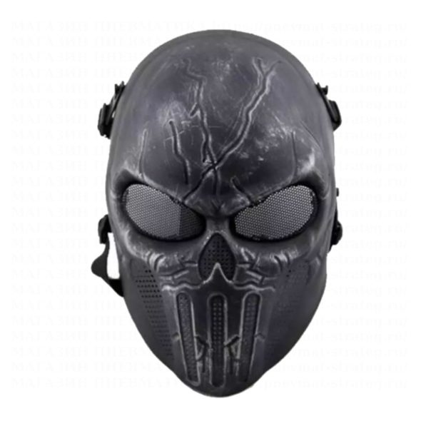 Маска защитная с сетчатыми очками PUNISHER  Silver Gray (AS-MS0059SG)