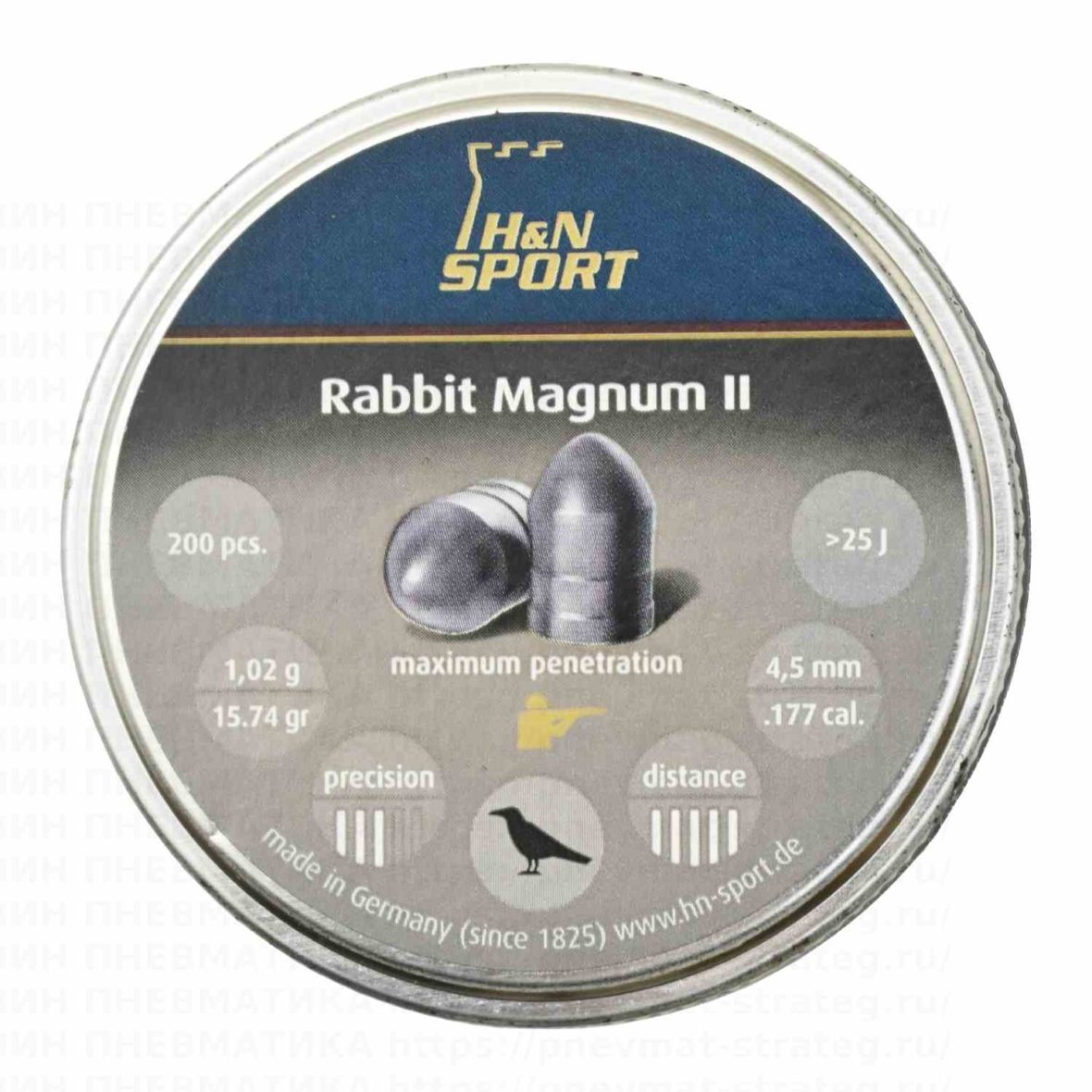 Пули H&N Rabbit Magnum II 4.5 мм (200 шт 1.02 грамм)
