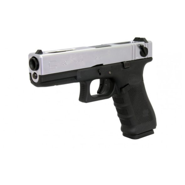 Страйкбольный пистолет WE Glock-18 Gen.4 Silver автомат blowback (WE-G002B-SV)