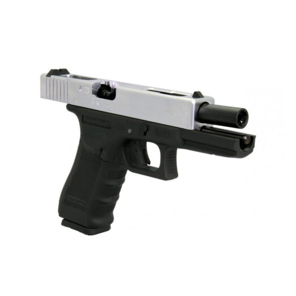Страйкбольный пистолет WE Glock-18 Gen.4 Silver автомат blowback (WE-G002B-SV)