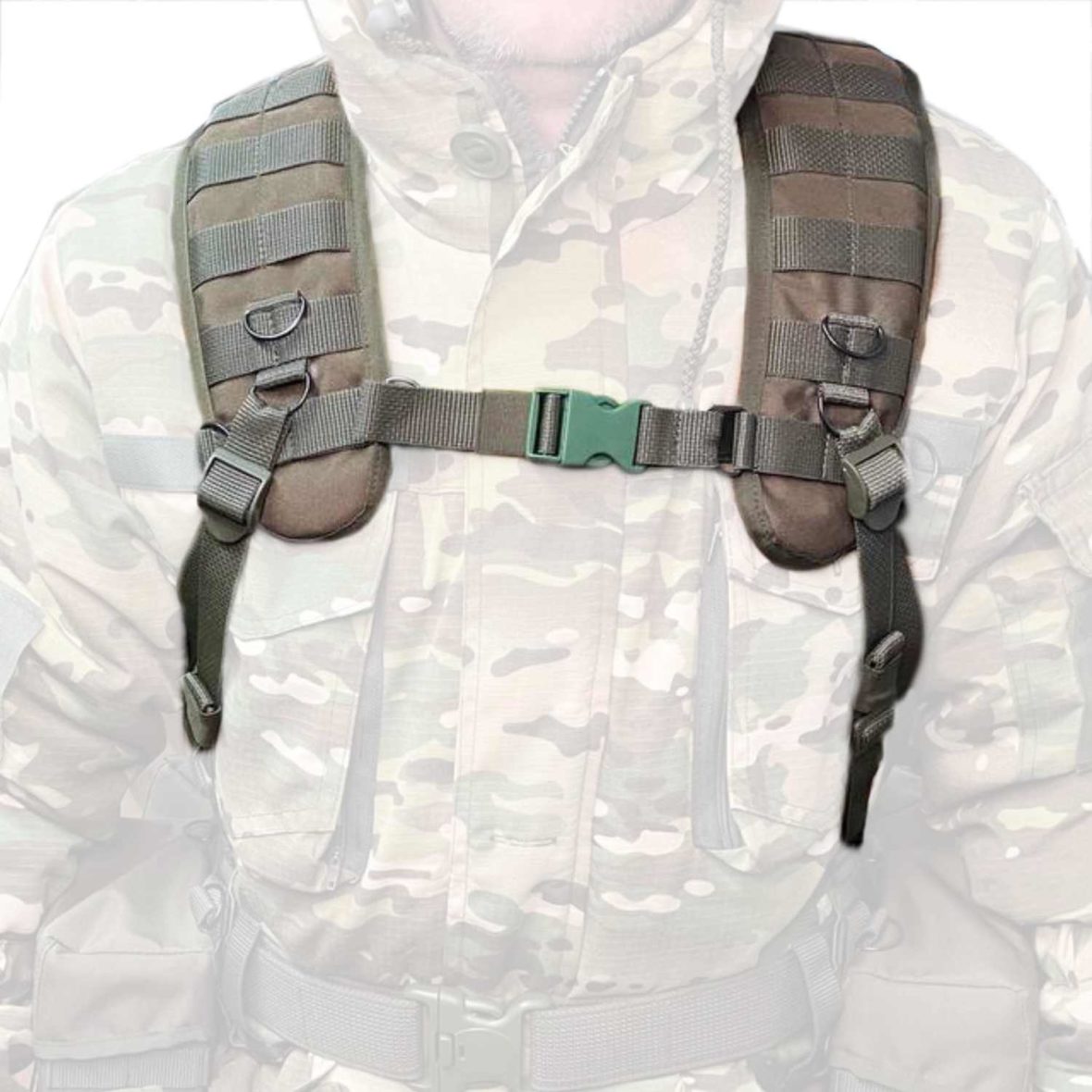 Подтяжки под тактический пояс Warbelt усиленные (олива)