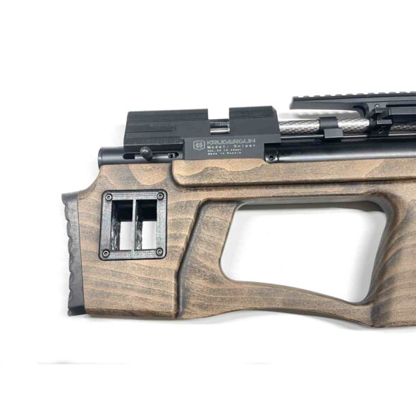 Пневматическая винтовка Krugergun Снайпер Буллпап 6.35 мм (300 мм. передний взвод. дерево. с редуктором)