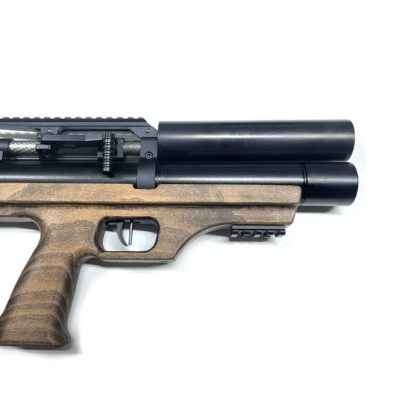 Пневматическая винтовка Krugergun Снайпер Буллпап 6.35 мм (300 мм. передний взвод. дерево. с редуктором)