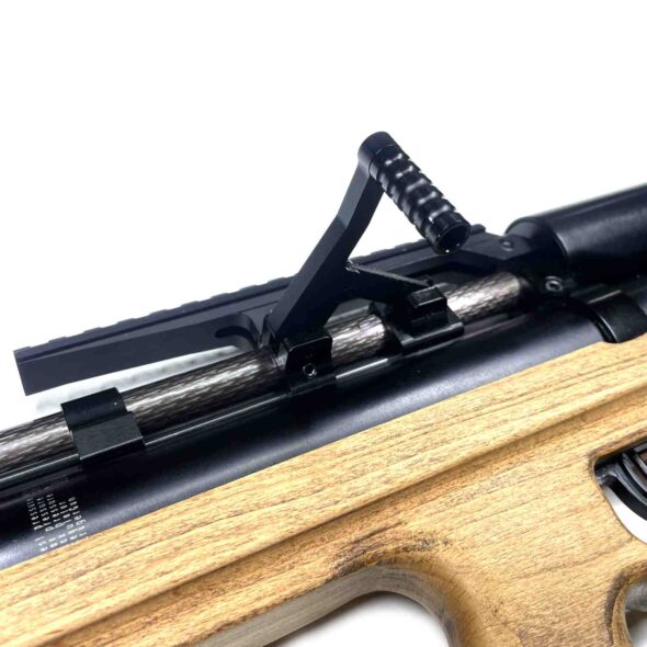 Пневматическая винтовка Krugergun Снайпер Буллпап 6.35 мм (300 мм. передний взвод. прямоток. дерево)