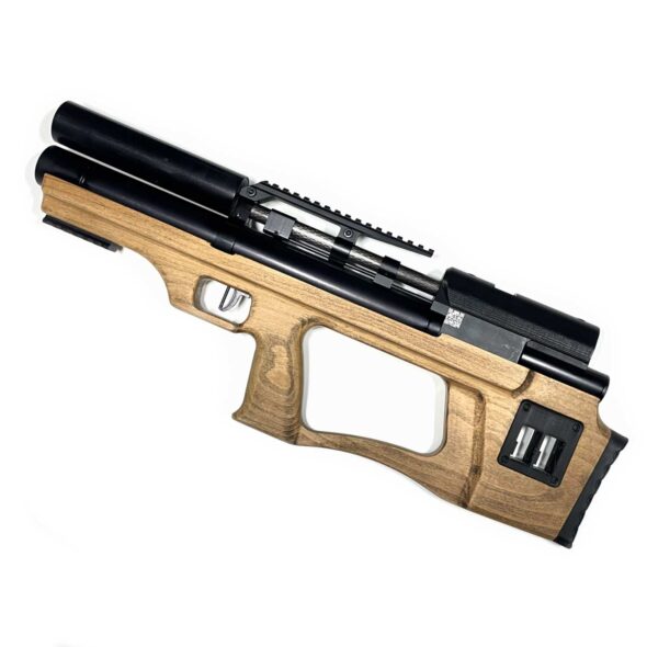 Пневматическая винтовка Krugergun Снайпер Буллпап 6.35 мм (300 мм. передний взвод. прямоток. дерево)