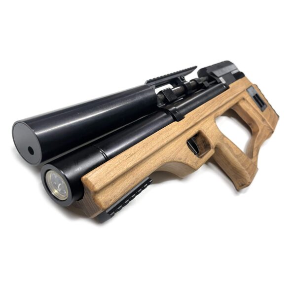 Пневматическая винтовка Krugergun Снайпер Буллпап 6.35 мм (300 мм. передний взвод. прямоток. дерево)