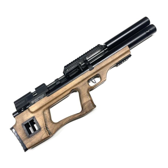Пневматическая винтовка Krugergun Снайпер Буллпап 6.35 мм (420 мм. резервуар 510. передний взвод. прямоток. дерево)