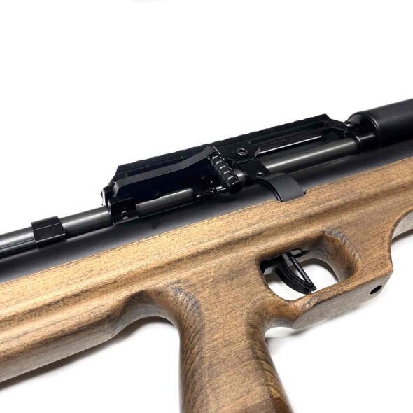 Пневматическая винтовка Krugergun Снайпер Буллпап 6.35 мм (420 мм. резервуар 510. передний взвод. прямоток. дерево)
