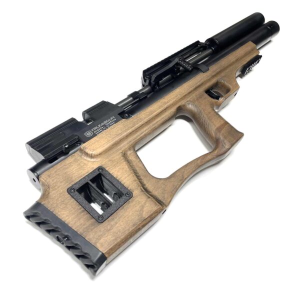 Пневматическая винтовка Krugergun Снайпер Буллпап 6.35 мм (420 мм. резервуар 510. передний взвод. прямоток. дерево)