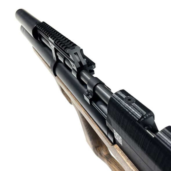 Пневматическая винтовка Krugergun Снайпер Буллпап 6.35 мм (420 мм. резервуар 510. передний взвод. прямоток. дерево)