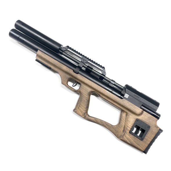 Пневматическая винтовка Krugergun Снайпер Буллпап 6.35 мм (420 мм. резервуар 510. передний взвод. прямоток. дерево)