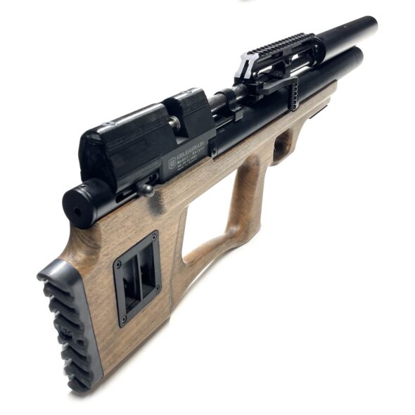 Пневматическая винтовка Krugergun Снайпер Буллпап 6.35 мм (500 мм. резервуар 510. передний взвод. прямоток. дерево)