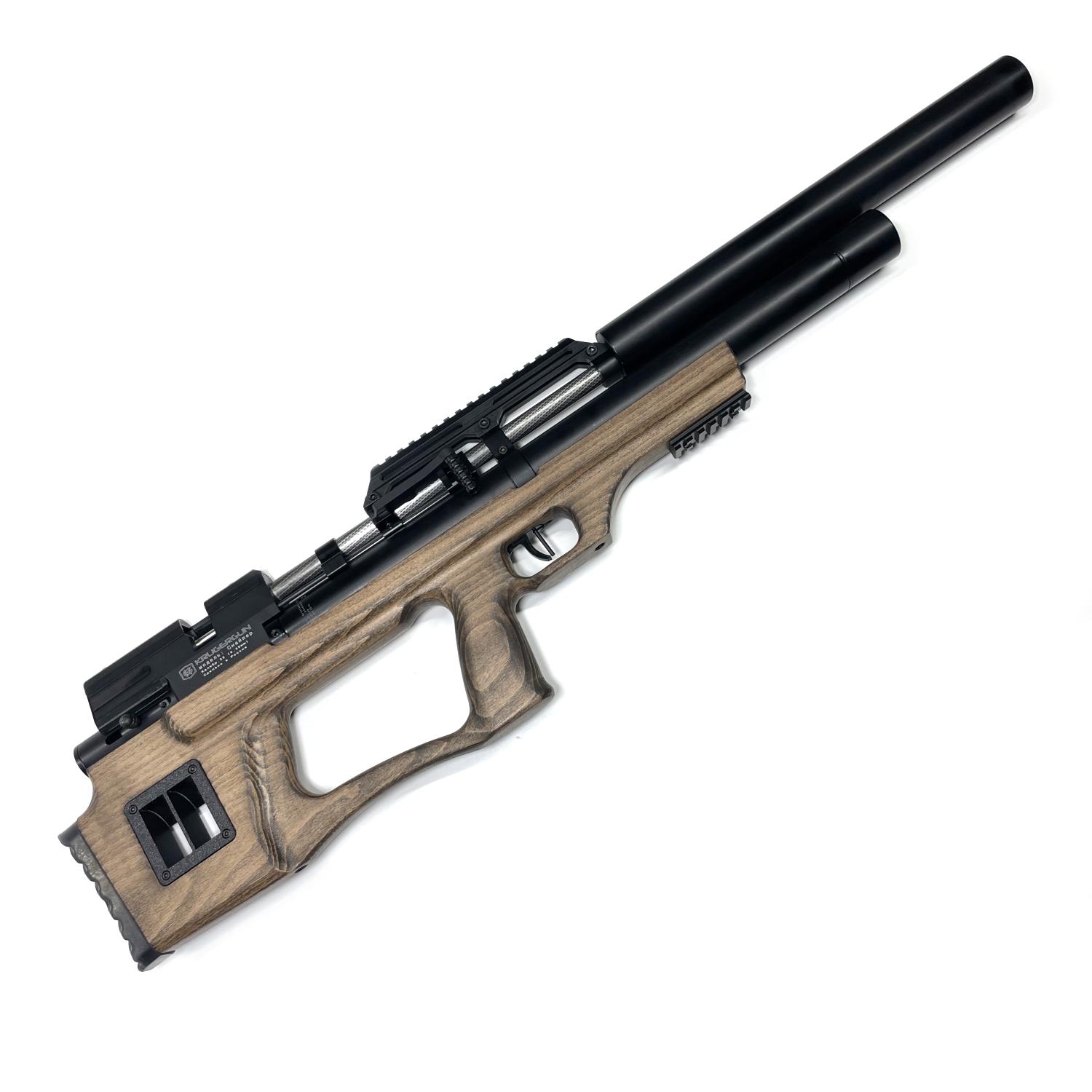 Пневматическая винтовка Krugergun Снайпер Буллпап 6.35 мм (580 мм. резервуар 510. передний взвод. прямоток. дерево)