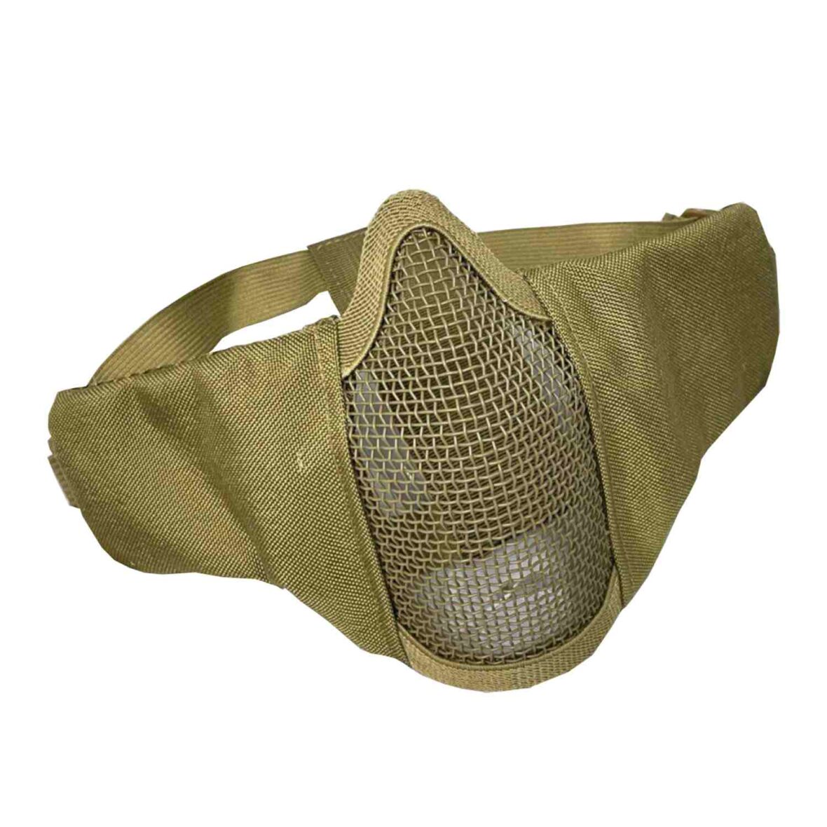 Маска на нижнюю часть лица ткань+сетка Olive Green