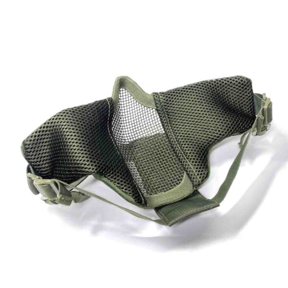 Маска на нижнюю часть лица ткань+сетка Olive Green