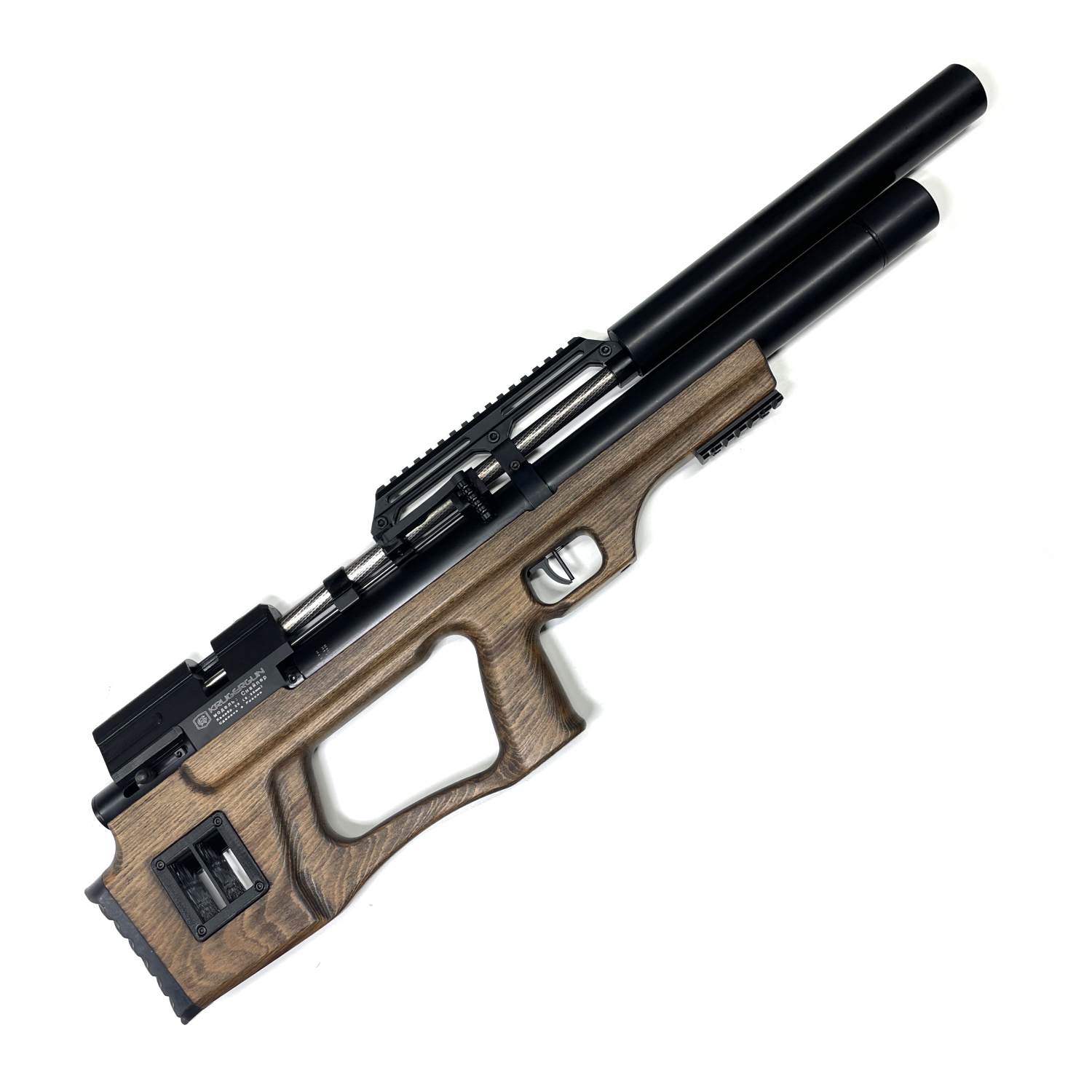 Пневматическая винтовка Krugergun Снайпер Буллпап 6.35 мм (500 мм. резервуар 510. передний взвод. редуктор. дерево)