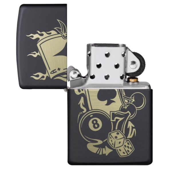 Зажигалка ZIPPO Black Matte Cambling 49257