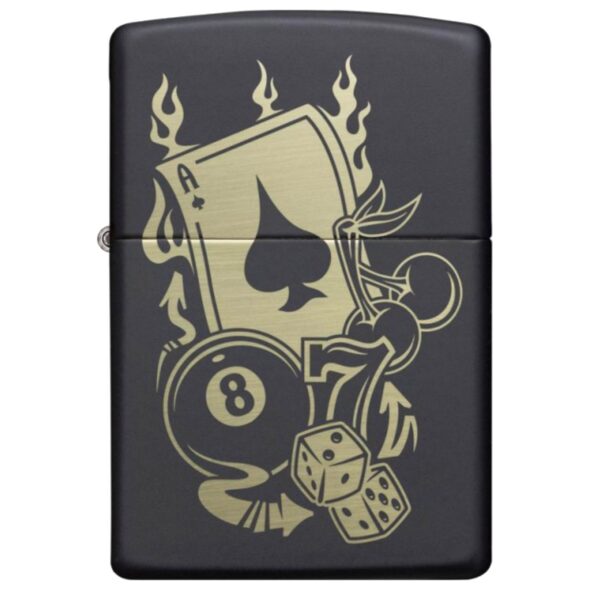 Зажигалка ZIPPO Black Matte Cambling 49257
