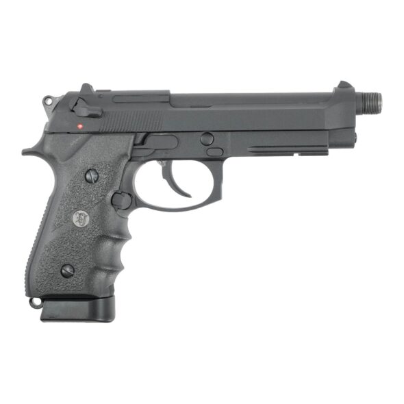 Страйкбольный пистолет KJW Beretta M9A1 TBC CO₂ Black с глушителем (M9A1-TBC.CO2)