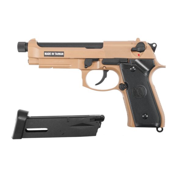Страйкбольный пистолет KJW Beretta M9A1 TBC CO₂ Tan (M9A1-TBC.CO2 TAN)