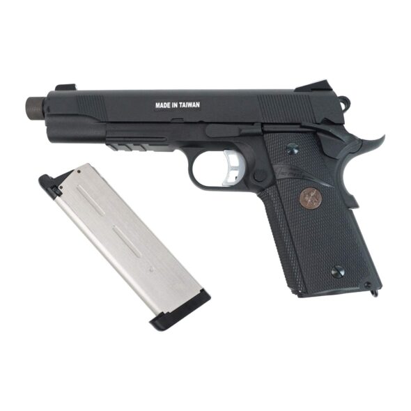 Страйкбольный пистолет KJW KP-07 Colt M1911 M.E.U. TBC Gas Black (KP-07-TBC.GAS)