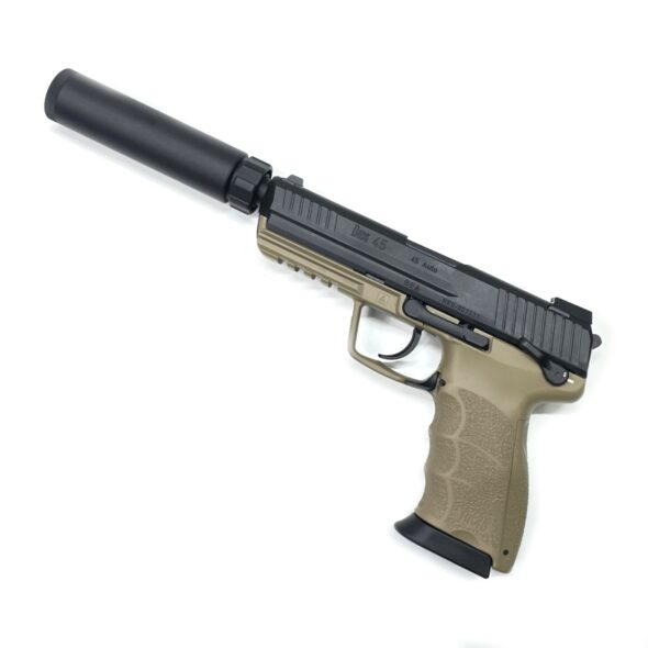 Страйкбольный пистолет Tokyo Marui HK45 Tactical GBB Black/Tan