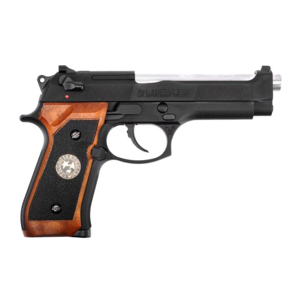 Страйкбольный пистолет WE Beretta M92F Samurai Edge BioHazard черный Gas (WE-M92SPS-BK)