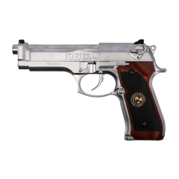 Страйкбольный пистолет WE Beretta M92F Samurai Edge BioHazard хром Gas (WE-M92SPS-SV)