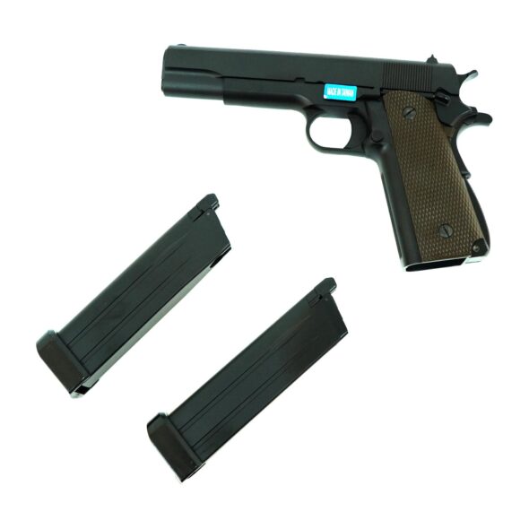 Страйкбольный пистолет WE Colt M1911A1 CO₂, 2 магазина (WE-E005A-2)