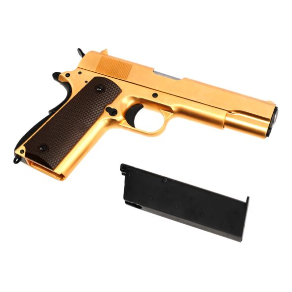 Страйкбольный пистолет WE Colt M1911A1 Золотой GAS GBB (WE-E007)