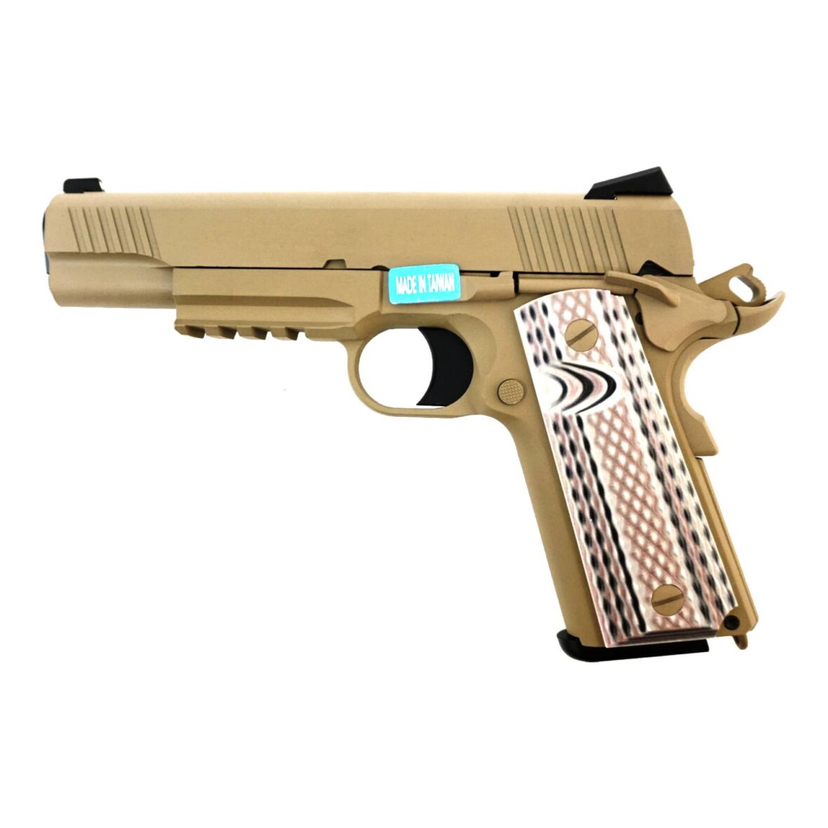 Страйкбольный пистолет WE Colt M45A1 Tan (WE-E015-TN)